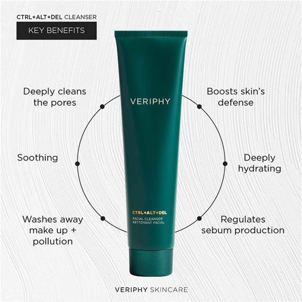 Veriphy Ctrl+Alt+Del Facial Cleanser Hemp Vegan Full Size 5 Fl. Oz. New In Box - Picture 3 of 5